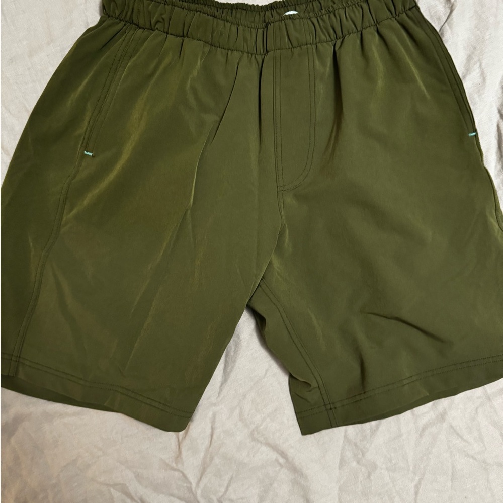 Myles Men's Athletic Shorts - Olive Green
